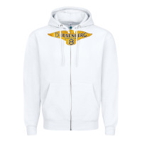 White duesenberg straight Zipper Hoodie - linhVisuals