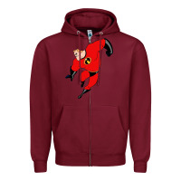Burgundy incredibles Zipper Hoodie - linhVisuals