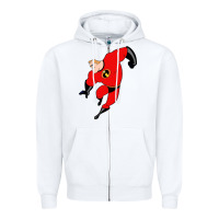 White incredibles Zipper Hoodie - linhVisuals