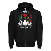 Black trance music retro vintage dj gift t shirt Zipper Hoodie - linhVisuals