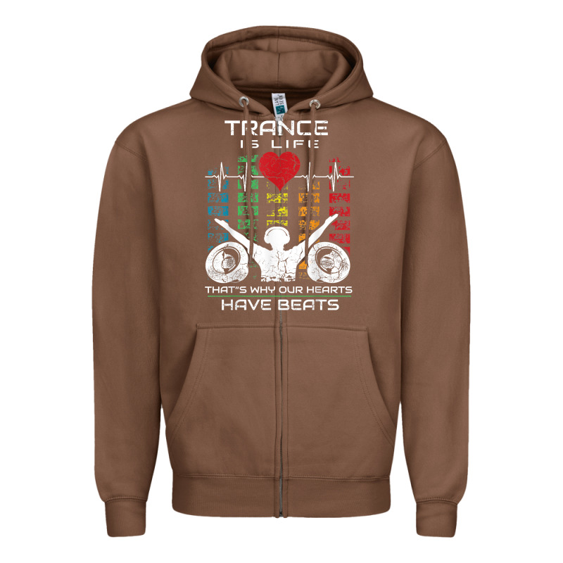 Trance Music Retro Vintage Dj Gift T Shirt Zipper Hoodie by linhVisuals | Teevron