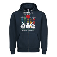 Navy trance music retro vintage dj gift t shirt Zipper Hoodie - linhVisuals