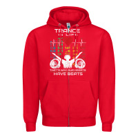 Red trance music retro vintage dj gift t shirt Zipper Hoodie - linhVisuals