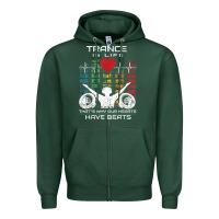 Sports Green trance music retro vintage dj gift t shirt Zipper Hoodie - linhVisuals