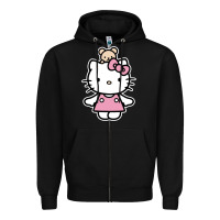 Black kitty Zipper Hoodie - linhVisuals