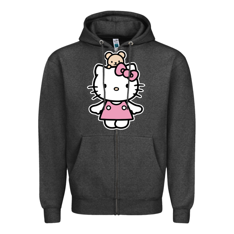 Kitty Zipper Hoodie by linhVisuals | Teevron