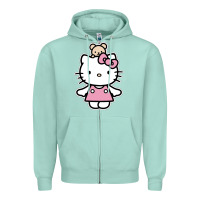 Seafoam kitty Zipper Hoodie - linhVisuals