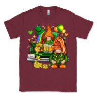 Burgundy St. Patrick's Day gnomies with heart Classic Tee - HowdyJamesFarm
