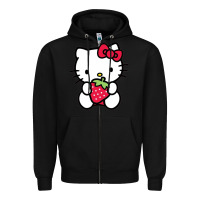 Black kitty Zipper Hoodie - linhVisuals