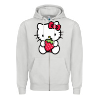 Dove Grey kitty Zipper Hoodie - linhVisuals