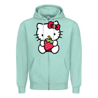 Seafoam kitty Zipper Hoodie - linhVisuals