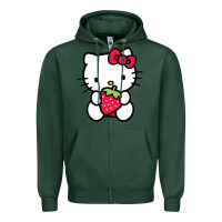 Sports Green kitty Zipper Hoodie - linhVisuals