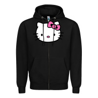 Black kitty Zipper Hoodie - linhVisuals