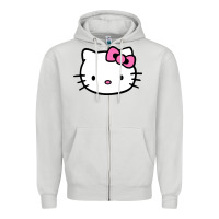 Dove Grey kitty Zipper Hoodie - linhVisuals