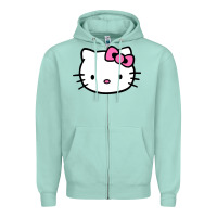 Seafoam kitty Zipper Hoodie - linhVisuals