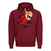 Burgundy incredibles Zipper Hoodie - linhVisuals