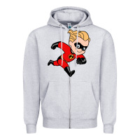 Heather Grey incredibles Zipper Hoodie - linhVisuals