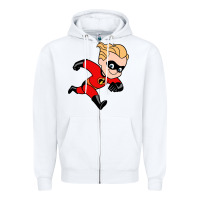 White incredibles Zipper Hoodie - linhVisuals