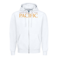 White The university of the pacific Zipper Hoodie - linhVisuals