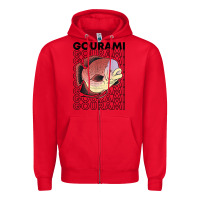 Red giant gourami fish 80's monster fish keeper tropical fish t shirt Zipper Hoodie - linhVisuals