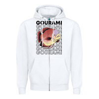 White giant gourami fish 80's monster fish keeper tropical fish t shirt Zipper Hoodie - linhVisuals