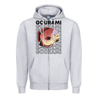 Heather Grey giant gourami fish 80's monster fish keeper tropical fish t shirt Zipper Hoodie - linhVisuals