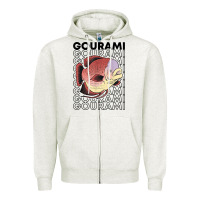 Oatmeal Heather giant gourami fish 80's monster fish keeper tropical fish t shirt Zipper Hoodie - linhVisuals