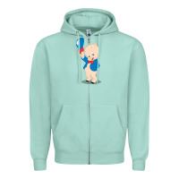 Seafoam porky pig Zipper Hoodie - linhVisuals