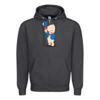 Smoke porky pig Zipper Hoodie - linhVisuals