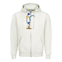 Oatmeal Heather road runner Zipper Hoodie - linhVisuals
