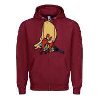 Burgundy sam yosemite Zipper Hoodie - linhVisuals