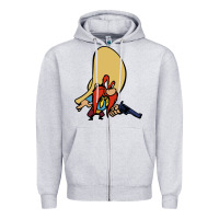 Heather Grey sam yosemite Zipper Hoodie - linhVisuals