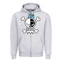 Heather Grey one piece Zipper Hoodie - linhVisuals