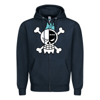 Navy one piece Zipper Hoodie - linhVisuals