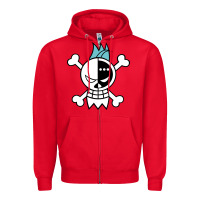 Red one piece Zipper Hoodie - linhVisuals