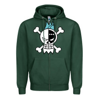 Sports Green one piece Zipper Hoodie - linhVisuals