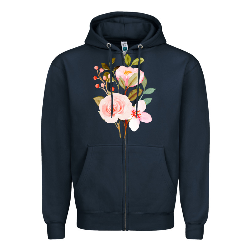 Bouquet Floral Zipper Hoodie by linhVisuals | Teevron
