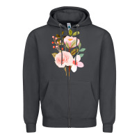 Smoke Bouquet Floral Zipper Hoodie - linhVisuals