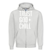 Dove Grey trust god and chill tee vintage pullover hoodie Zipper Hoodie - linhVisuals