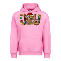 Fuchsia Pink Cockapoo Christmas Joy Urban Hoodie - RanaPortraitStore