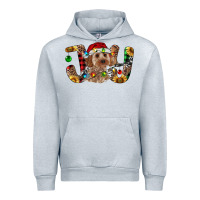 Heather Grey Cockapoo Christmas Joy Urban Hoodie - RanaPortraitStore