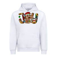White Cockapoo Christmas Joy Urban Hoodie - RanaPortraitStore