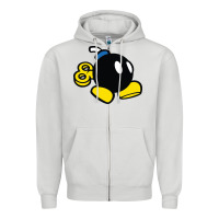 Dove Grey bomb Zipper Hoodie - linhVisuals