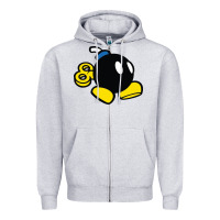 Heather Grey bomb Zipper Hoodie - linhVisuals