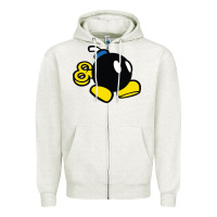 Oatmeal Heather bomb Zipper Hoodie - linhVisuals