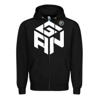 Black Gancube Zipper Hoodie - linhVisuals