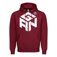 Burgundy Gancube Zipper Hoodie - linhVisuals