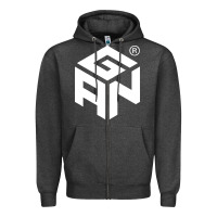 Charcoal Heather Gancube Zipper Hoodie - linhVisuals