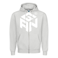 Dove Grey Gancube Zipper Hoodie - linhVisuals