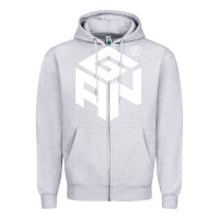 Heather Grey Gancube Zipper Hoodie - linhVisuals